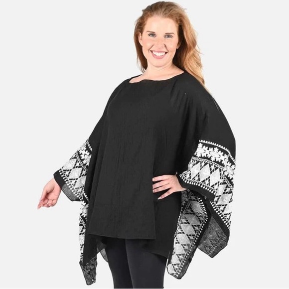 Coral Tunic – “Sunset Bloom Embroidered Top - Picture 6 of 6